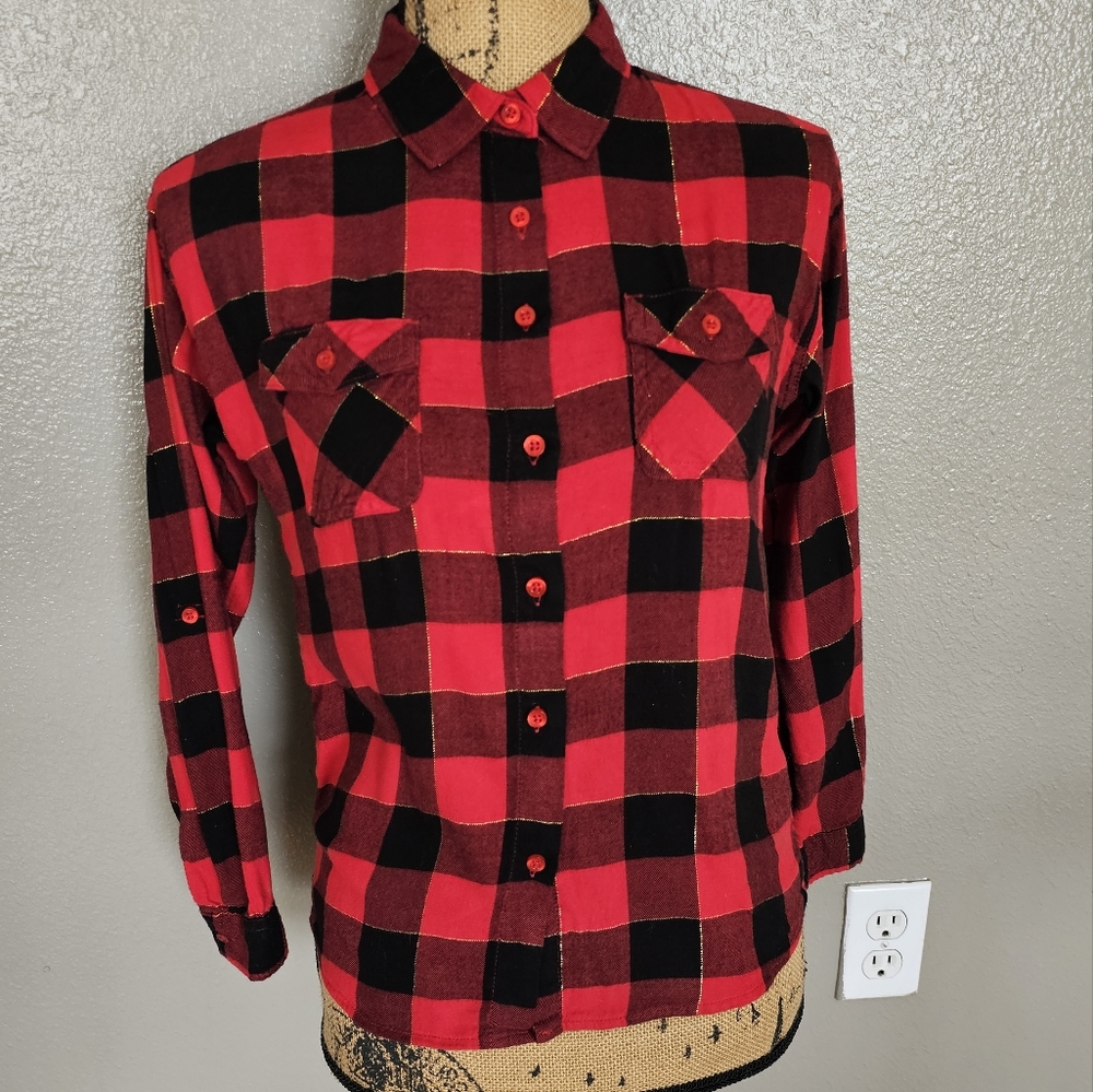 Plaid shirt kids size 10-12